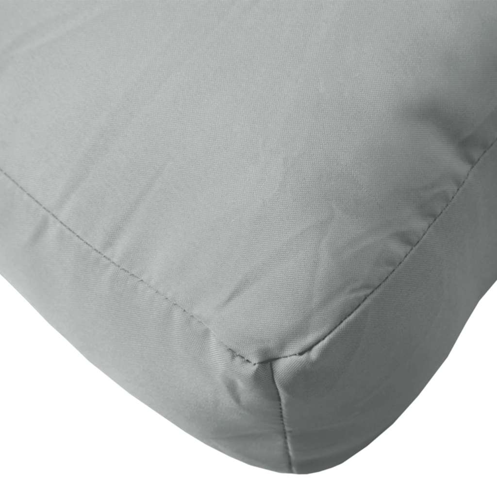 3 Piece Pallet Cushion Set Light Grey Melange Fabric