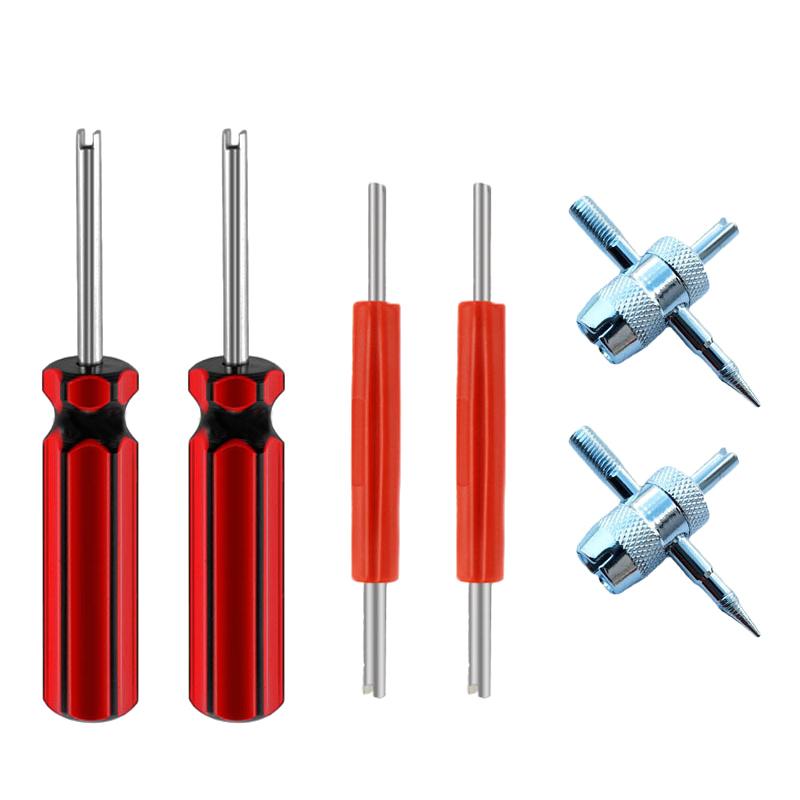 1 Набор Инструменты для снятия сердечника вентиля шины Инструменты для снятия вставки Для колеса автомобиля, велосипеда, мотоцикла Гаечный ключ для сердечника вентиля Отвертка