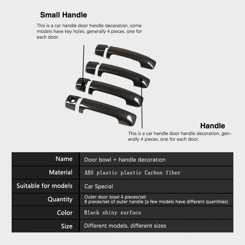Накладка на наружную ручку двери из углеродного волокна для Toyota Tundra XK50 2007 ~, защитные аксессуары для автомобиля