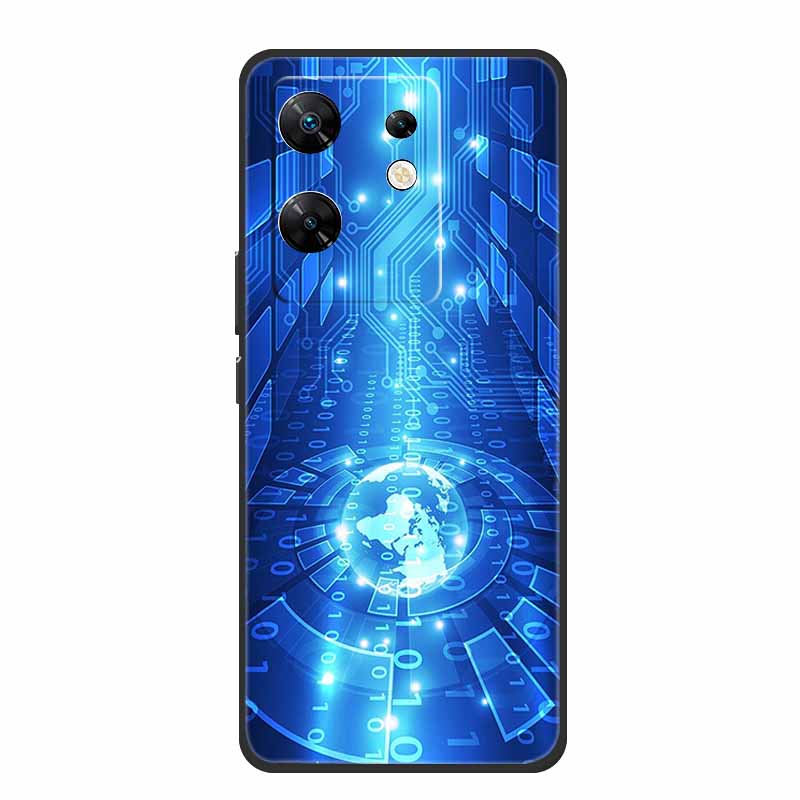 Для Infinix Note 30 VIP Чехол Coque Цветы Черный Силикон Мягкая Задняя Крышка Чехлы Для Infinix Note 30 Pro 30i Zero 30 Чехол для Телефона