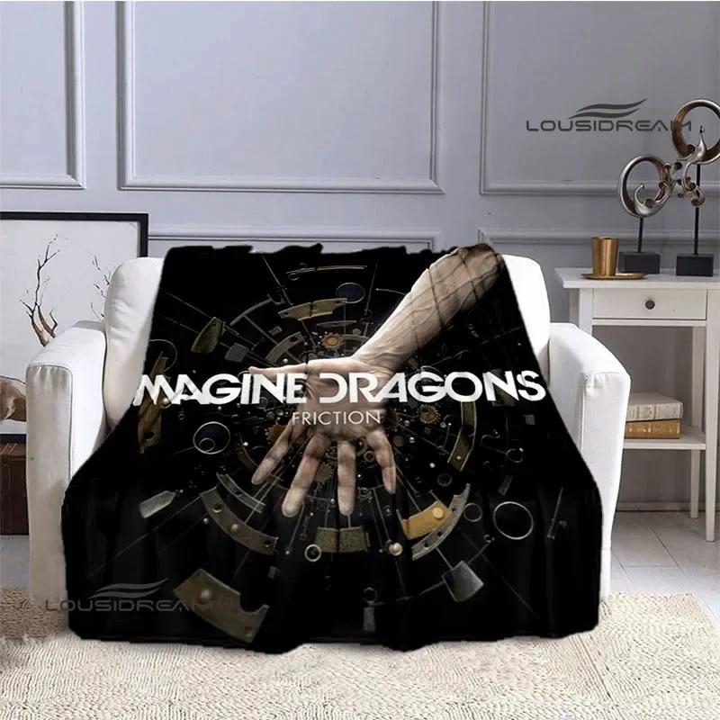 Плед с принтом Rock Band Imagine Dragons, теплый фланелевый плед, подстилка для кровати, мягкий и удобный плед, подарок на день рождения