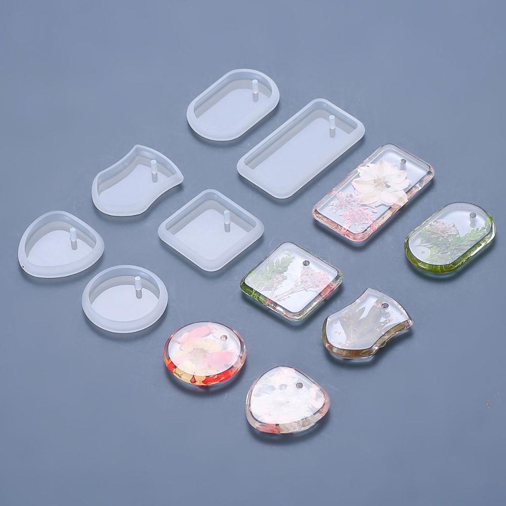 Handmade Glue Mold DIY Craft Necklace Keychain Pendant Mold Resin Silicone Mould Jewelry Making