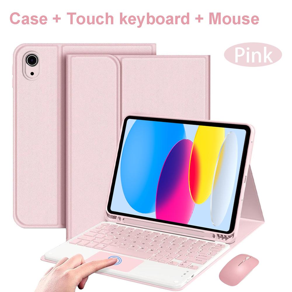 Case for iPad A16 11 Inch A3355 A3356 A3354,Bluetooth Keyboard cover for iPad 10th 10.9 Inch A2696 A2757 A2777 A3162