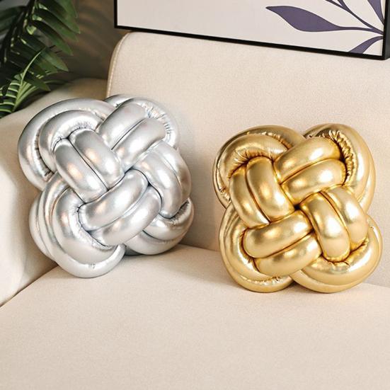 Тканая узловатая декоративная подушка, однотонный дизайн, высокая эластичность, приятная для кожи, китайская узелковая подушка для офиса, дивана, кровати, декоративная подушка