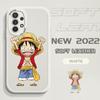 Slim Cartoon Luffy Leather Back Casing PU Leather Cover Phone Case for Samsung Xiaomi Poco Redmi