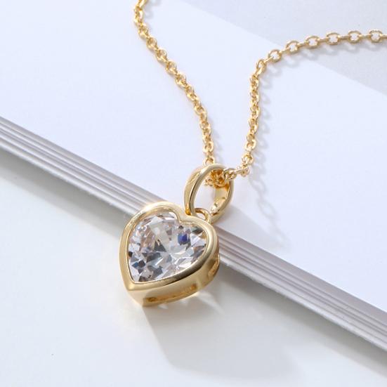 Стильное ожерелье в форме сердца, сияющее, прочное, подарок на День святого Валентина