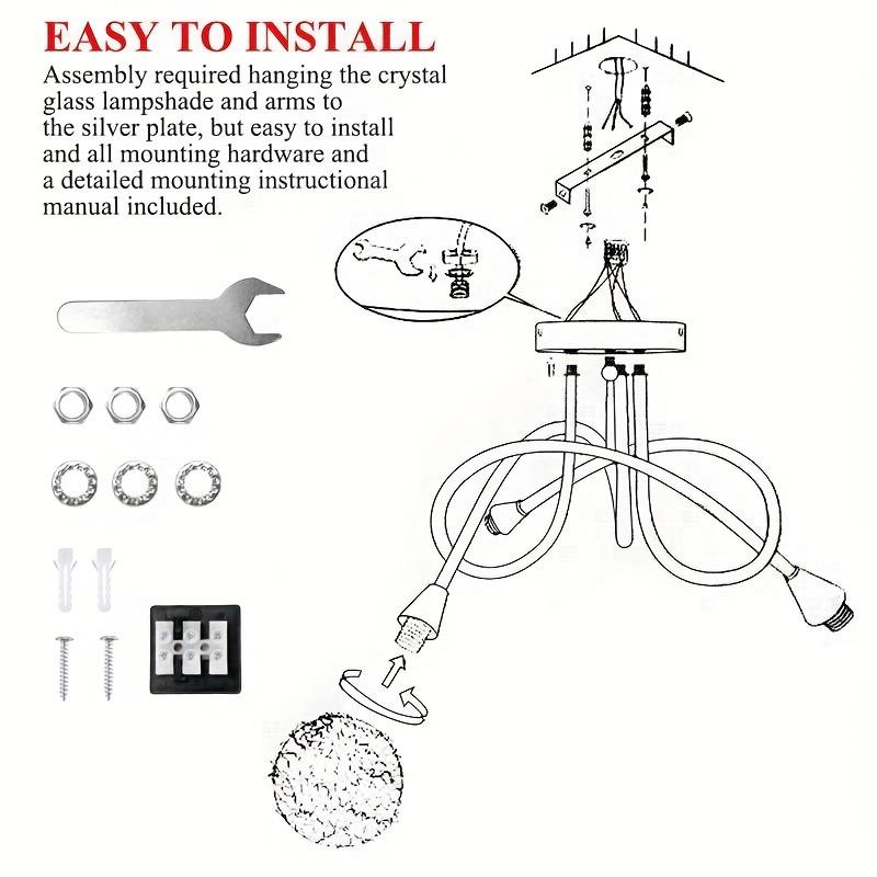 1 шт., современная абсорбирующая лампа с тремя лампами для прохода, коридора, балкона, кухни, стеклянный абажур, полузаподлицо