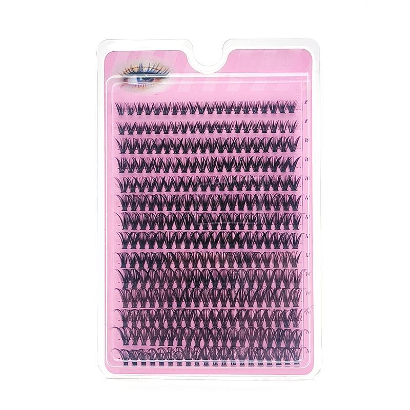 Eyelash 14 Rows Mixed Length (8-16mm) -3D Russian Volume, Reusable DIY Cluster Extension, Suitable for Beginners, Ultra Thin 0.05mm