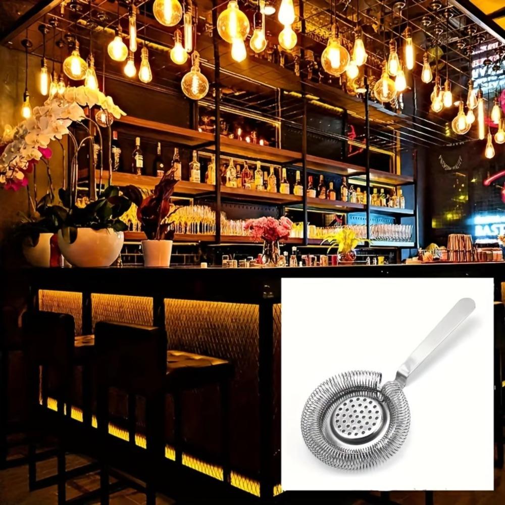 Stainless Steel Cocktail Strainer Detachable Mesh Filter Drinkware Wine Filter Kitchen