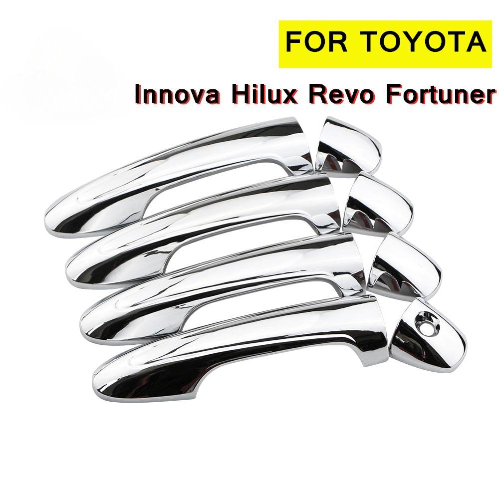 For Toyota Fortuner REVO 2016 2017 2018 2019 2020 2021 2022 Door Handle Cover Trim Sticker Non-intelligent ABS Accessories