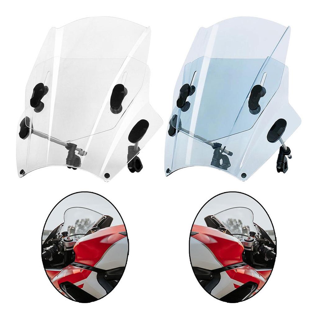 Motorcycle Windscreen Adjustable Replace Accessories Easy Installation Motorbike