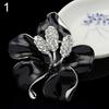 Bridal Wedding Jewelry Rhinestone Lily Flower Scarf Brooch Pin Lady Party Gift