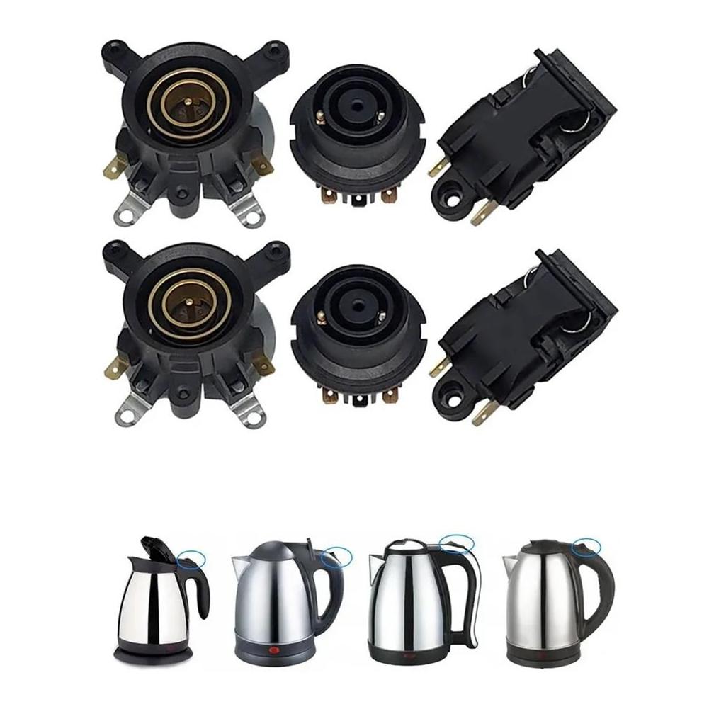 Replacement Electric Kettle Base Components Including Thermostat Switch and Connector for Temperature Monitoring