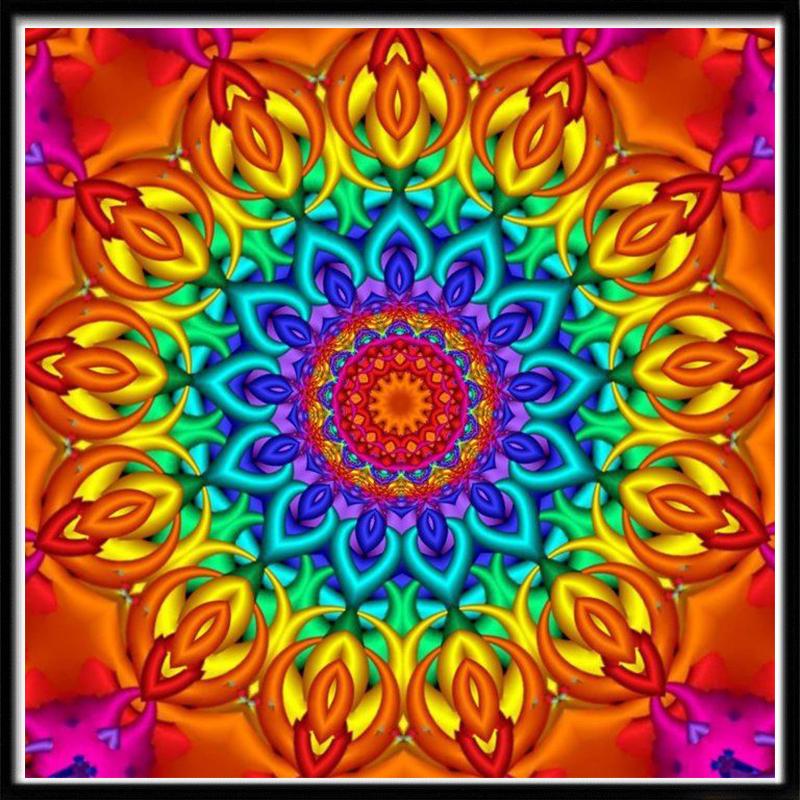 5D алмазная живопись полный алмаз животных круглый алмаз мозаика узор Мандала цветок Diy вышивка крестиком украшение дома ручная работа