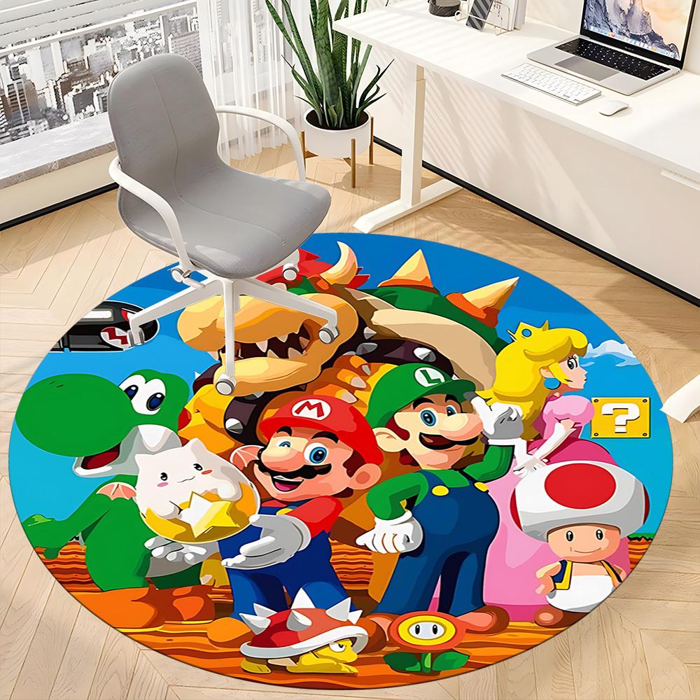 1 шт. Коврик-сиденье Super Mario Bros для офиса, нескользящий, мягкий и удобный, коврик для офиса, игр, легкий круглый напольный коврик