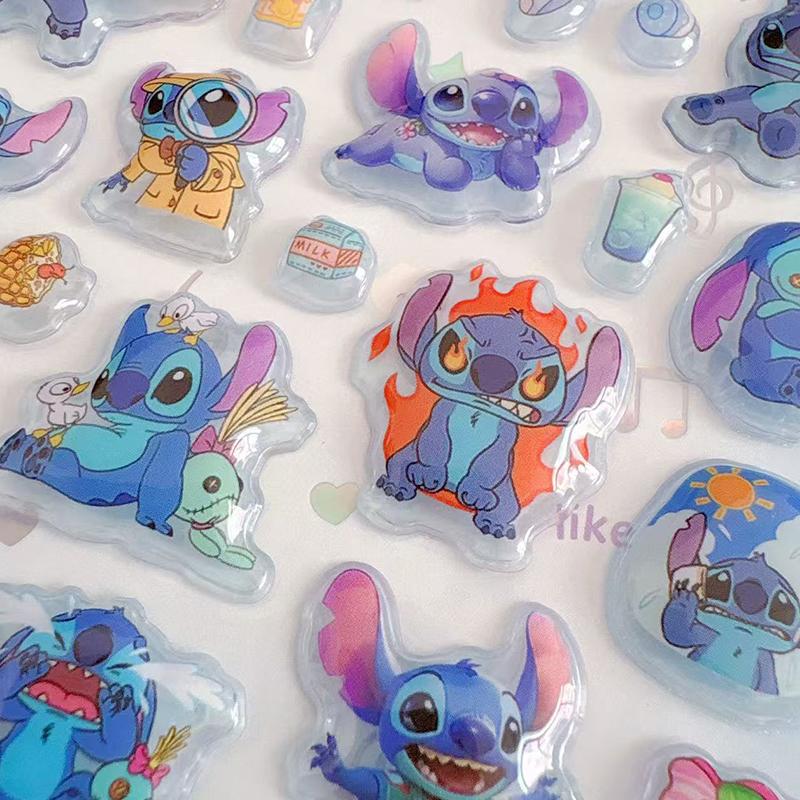 Stitch Cartoon Stationery Stickers for DIY Journals, Scrapbooks, School Supplies, Assorted Patterns, Self-Adhesive, Waterproof