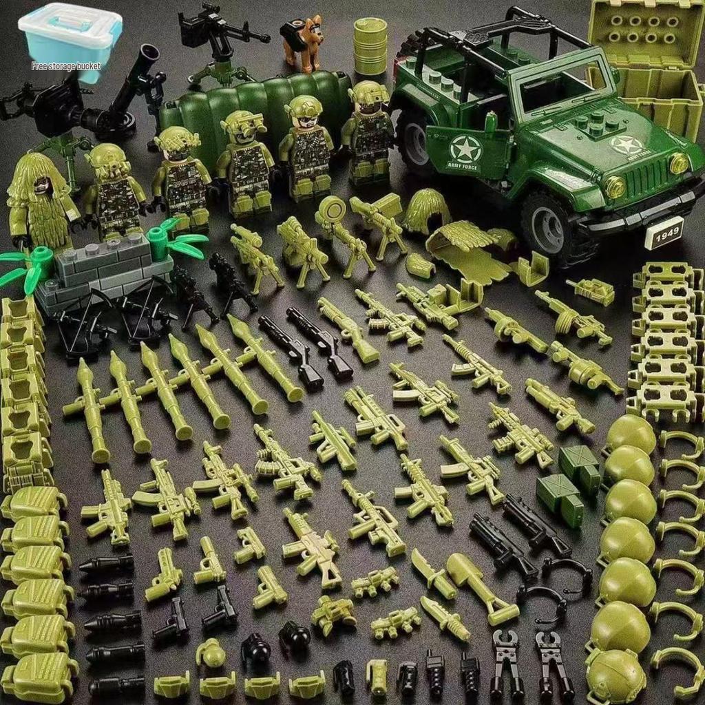 LEGO-Compatible Ghost Police Special Forces Desert Minifigure Building Blocks Educational Toy for Kids
