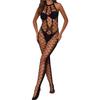 Женщины № 39;s Плюс Размер Сексуальный Бриллиант Черный Ажурный Боди Сетчатые Боди Сорочка Один Размер Комбинезон Крест-накрест Выдалбливают