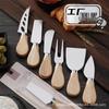 Ручка из каучукового дерева, нож для сыра и масла из нержавеющей стали