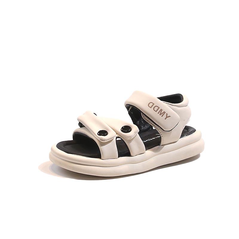 2024 Детские летние сандалии с открытым носком, мягкая подошва, повседневная школьная обувь для девочек, модные универсальные детские и мальчиковые пляжные нескользящие сандалии