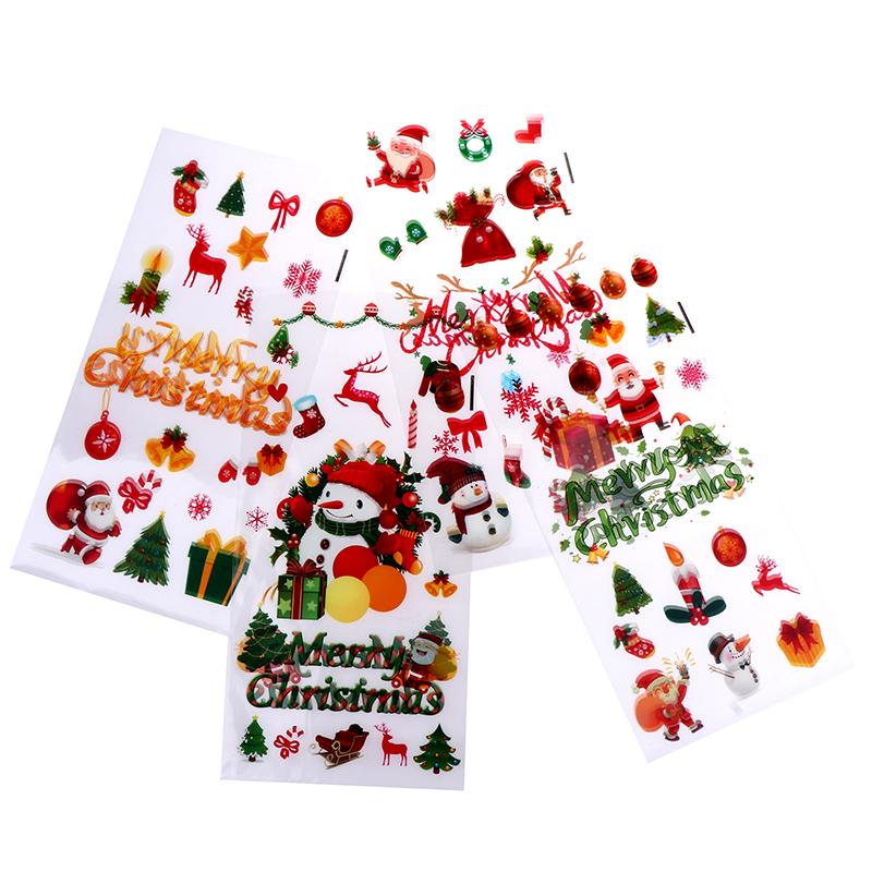 50 шт. рождественских серий конфетных мешочков, подарочный пакет Санта-Снеговика, рождественские украшения 2024 года, рождественские подарочные пакеты, упаковочные материалы для печенья