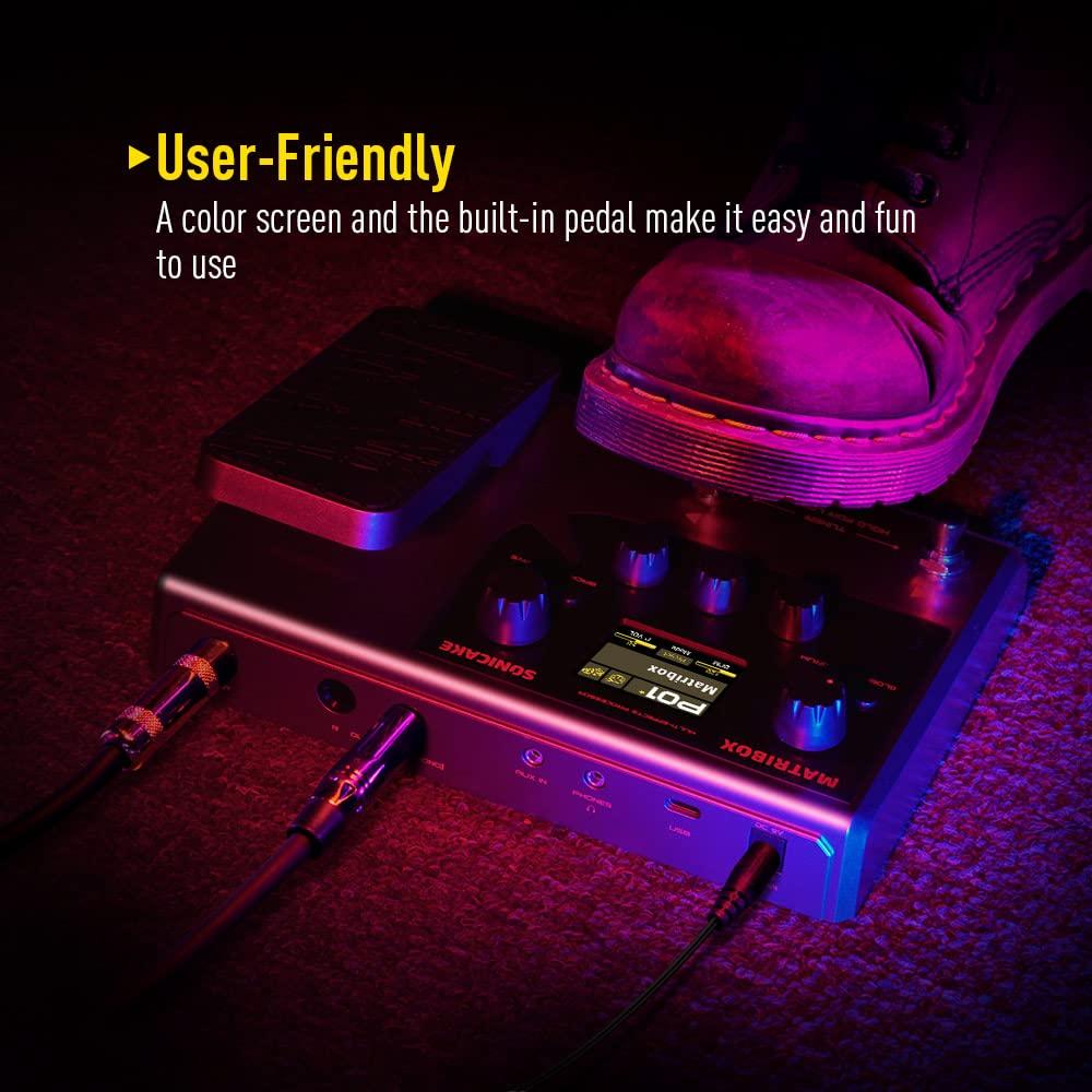 SONICAKE Педаль с 130-ваттным IR-кабинетом и стерео OTG USB Аудио Матриксбокс Мультиэффекты Эффекты, Моделирование, Симуляция, Интерфейс,