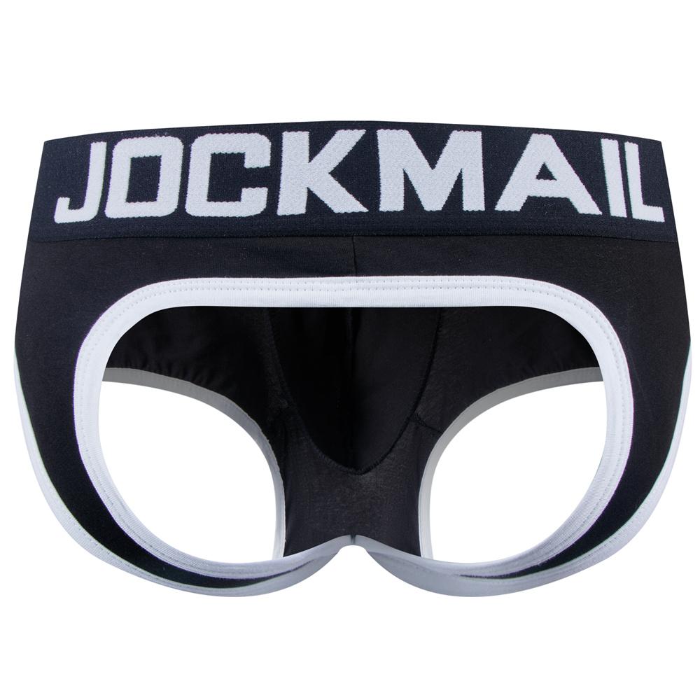 Боксеры JOCKMAIL, брендовые хлопковые материалы, стильное мужское нижнее белье с открытой спиной, яркие цвета, повседневные спортивные сексуальные трусы с открытыми ягодицами