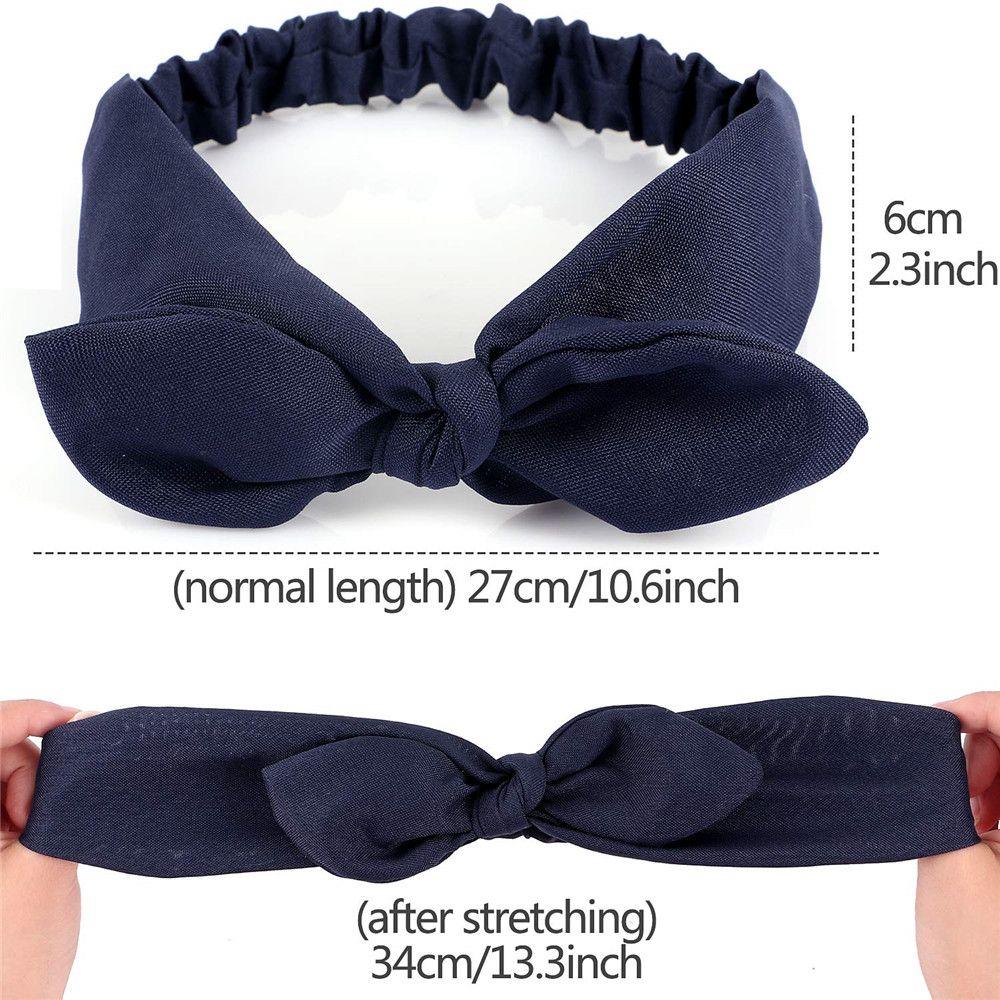 Аксессуары для волос Эластичные Однотонные Бант Повязка на голову Заячьи ушки Повязка для волос Тюрбан