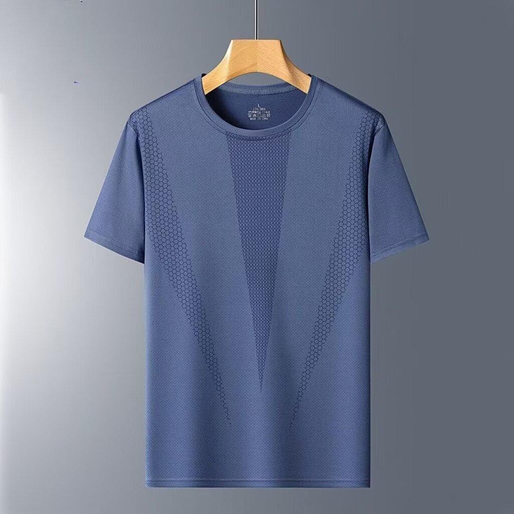 Мужская быстросохнущая сетчатая футболка Ice Silk Mesh - летняя одежда для фитнеса и отдыха