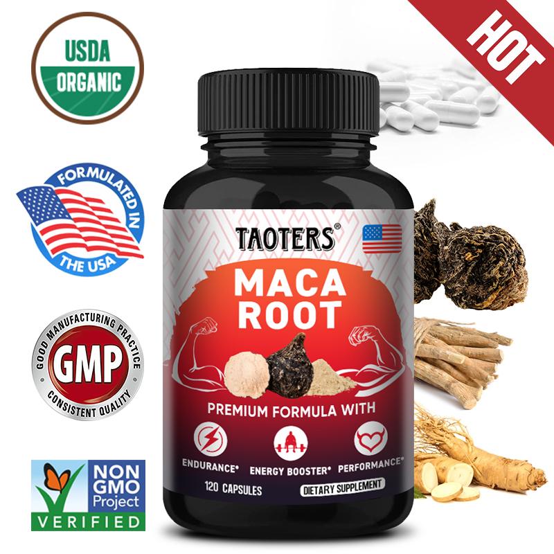 Taoters Капсулы с растительным комплексом из корня маки для повышения энергии и выносливости 120 капсул