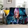 3D Final Fantasy Game Gamer FF14 HD Blanket,Soft Throw Blanket for Home Bedroom Bed Sofa Picnic Travel Office Cover Blanket Kids