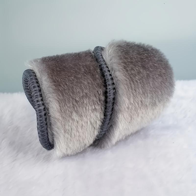 Cozy Thermal Felt Insoles for Men & Women Breathable Shock-Absorbing Winter Boot Inserts with Imitation Rabbit Fur Insoles