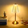 LED Elegant Table Lamp Touch Sensor Dimming Atmosphere Light Type-C Rechargeable Crystal Touch Desktop Light Room Decor Lighting