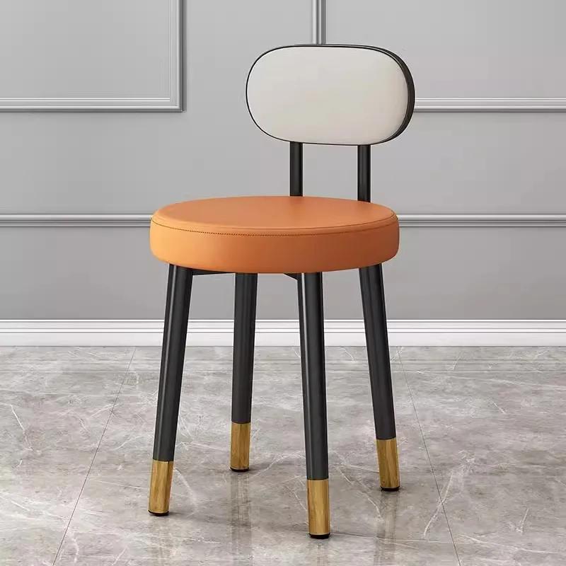 Home Light Luxury Dining Table Chair Lightweight Home Breathable Chair Soft Package Bedroom Dressing Chair Creative Dining Chair