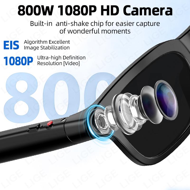 Умные очки с камерой 8 Мп HD Запись фото и видео ИИ-перевод Фотохромные линзы Bluetooth-вызов Музыка Голосовой помощник Очки Аккумулятор 300 мАч Унисекс