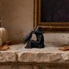 Desk Ornaments Witch Sculpture Gothic Style Halloween Decoration Bird and Girl Sculpture  Office