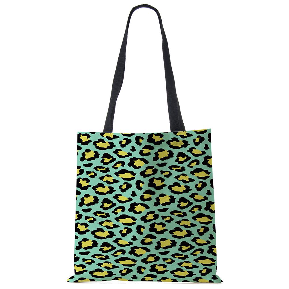 Сумка на плечо с леопардовым принтом, женская большая сумка-тоут, женская повседневная сумка для покупок на открытом воздухе