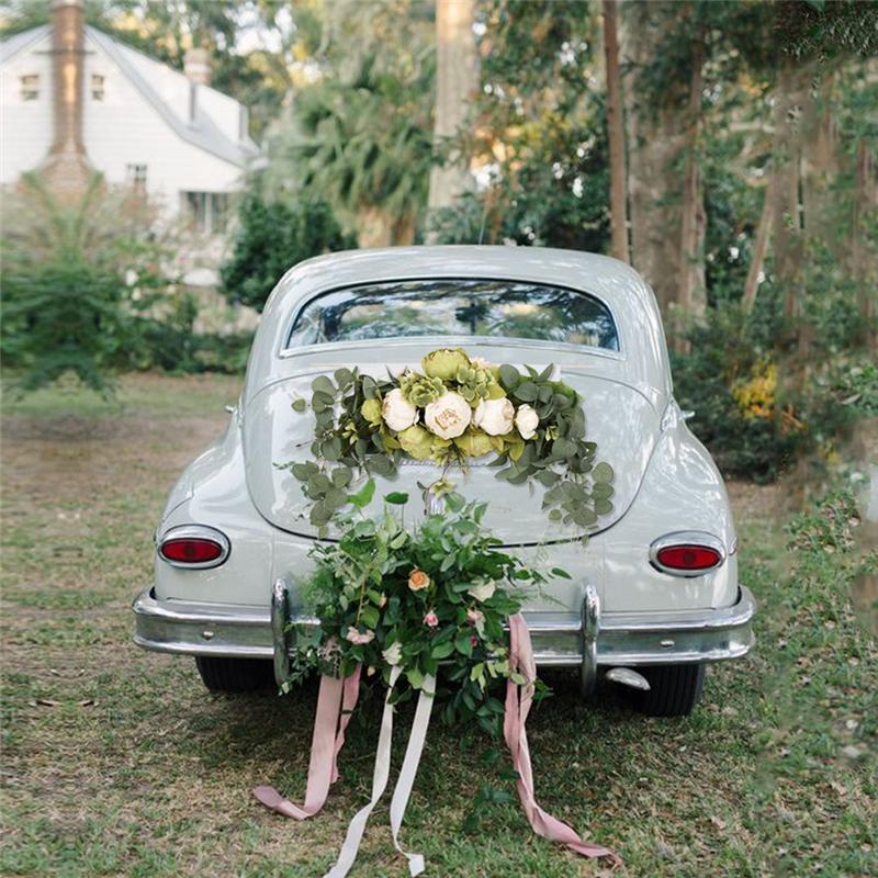 Искусственные цветы пион венок ручной работы гирлянда для зеркала дома свадьба свадьба украшение перемычки двери