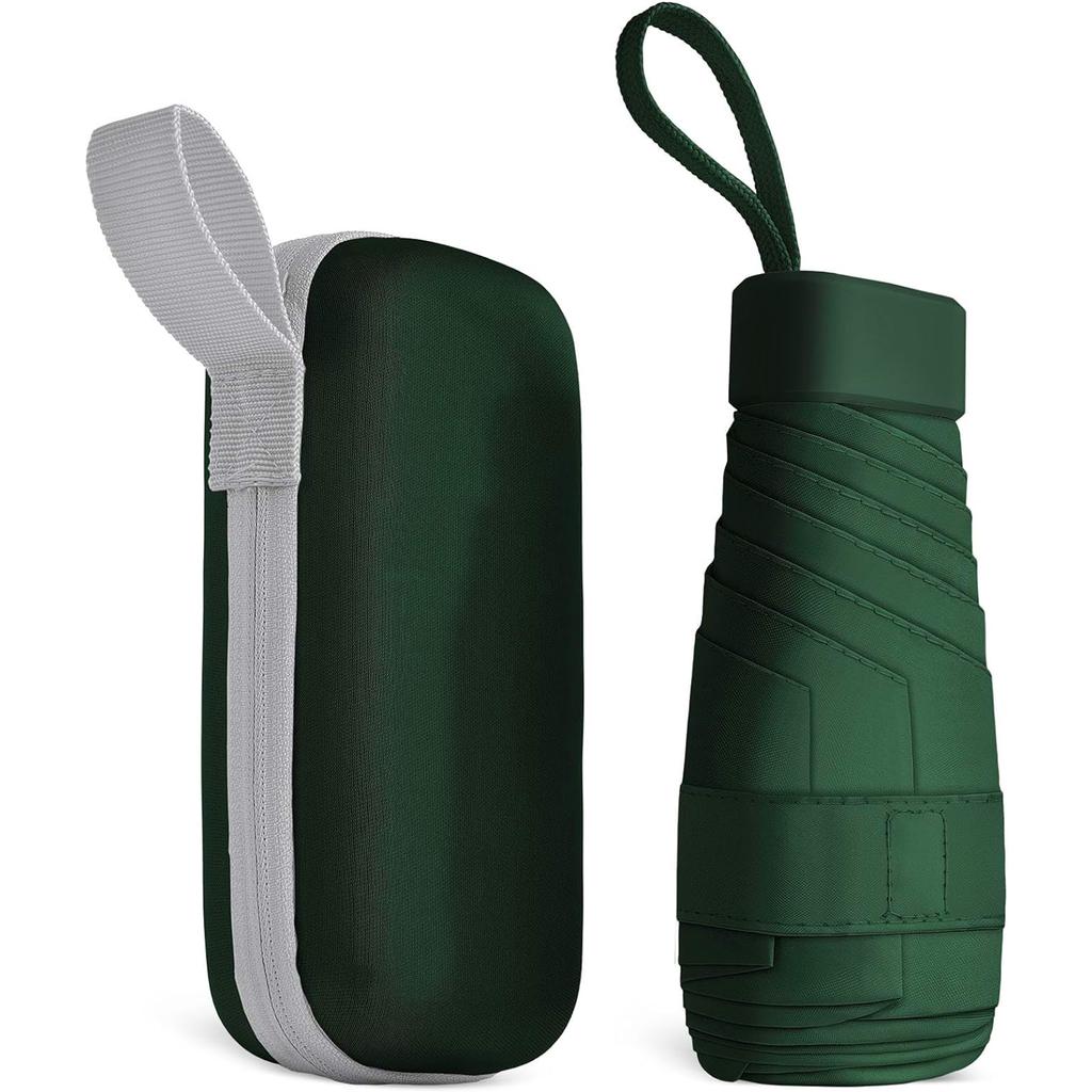 Мини складной зонт от солнца, портативные капсульные зонты от солнца с ящиком для хранения, наружные зонты от дождя для шопинга и путешествий