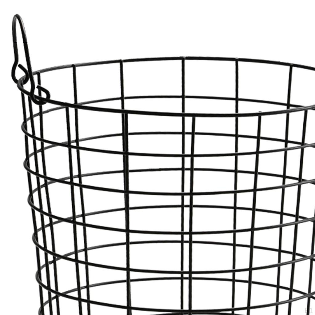 Iron Storage Basket 8.27inch X 7.87inch with Handles Sundries Bins Large