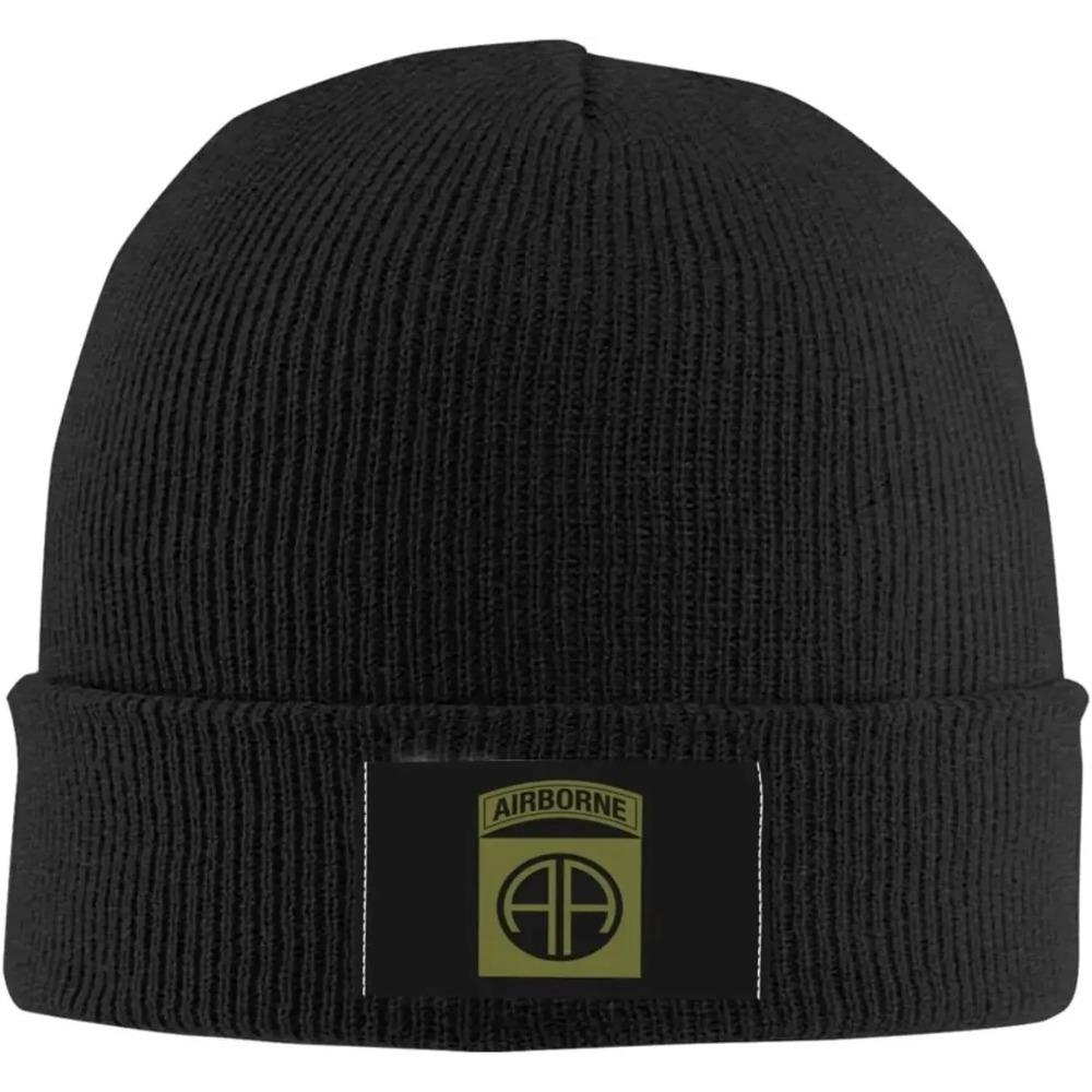 Airborne Division Daily Unisex Beanie Hat for Unisex Women Acrylic Hat Winter Cozy Warm Stretch Thick Trendy Outdoor Knit Cap