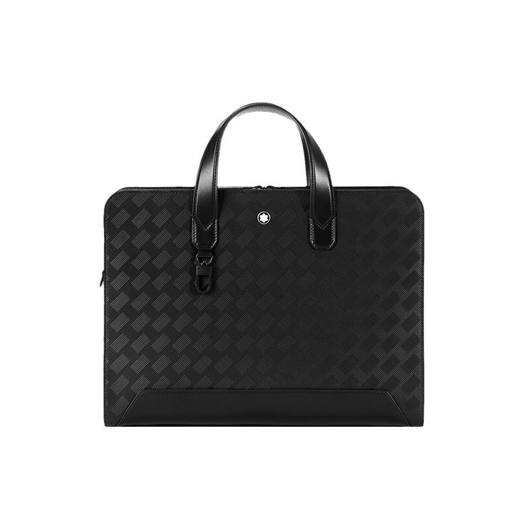 Montblanc Серия 3.0 Стиль Логотип бренда Однотонный Застежка-молния Ультратонкая Кожаная Ручная Сумка Наплечная Сумка Через Плечо Портфель Мужские сумки Черный 129962