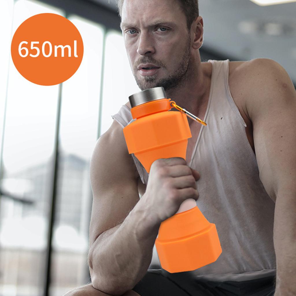 650 мл бутылка для воды большой емкости герметичный хороший уплотнитель в форме гантели тренажерный зал фитнес-спортивный чайник для воды