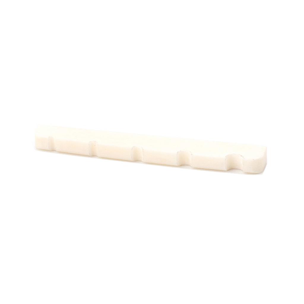 Pre-Slotted Bass Nuts Real Slotted Bone Nut Saddle for 5 String Bass Electric, Acoustic, Classical Guitar Durable