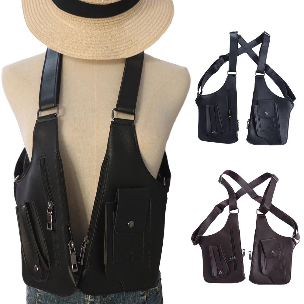 Luxury Mobile Phone Purse Vintage Shoulder Harness Bag Chest Bag Underarm Strap Wallet Pocket  Pack
