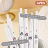 6Pcs Labubu Neutral Pen Kawaii Anime Cute Student Examination Office Gel Pen The Ballpoint Pen Learning Stationery Gifts