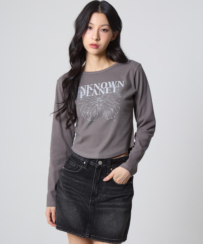 Unknown Planet Cat Sand Black Mini Skirt