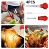 New 4 Piece Set of Turkey Needle Silicone Chicken Pump Seasoning Pump Barbecue Tool Dripping Seasoning Tube with Brush Chicken Pump