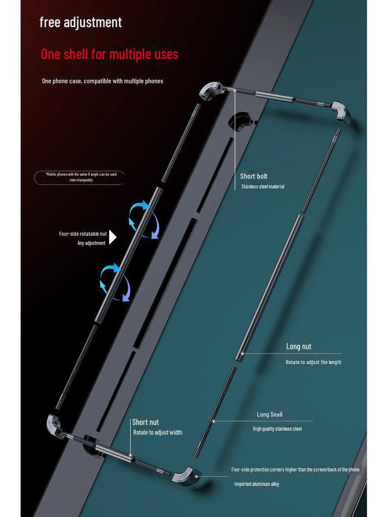 Чехол с металлическим каркасом для Asus ROG Phone 9 Pro и Zenfone 12 — индивидуальный дизайн без рамок