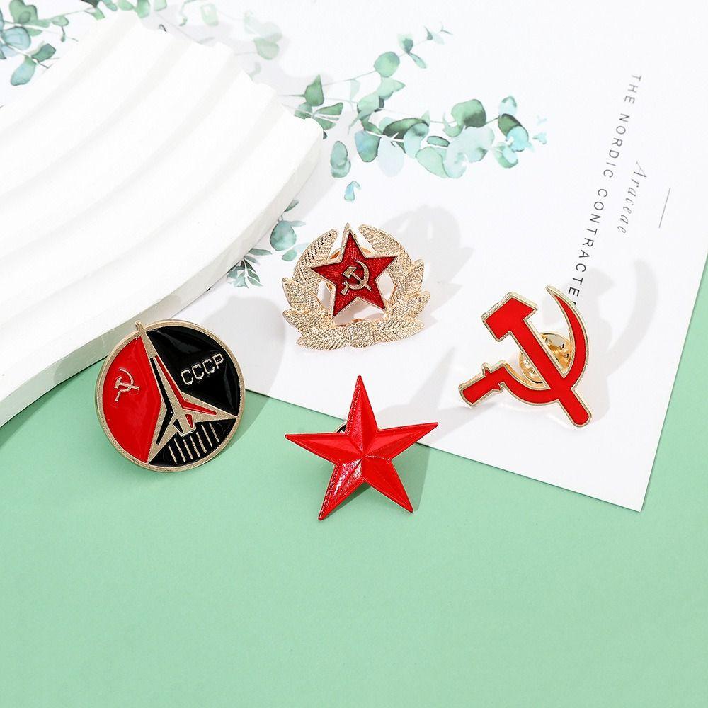 Русские смешные значки с котами Русская голубая кошка Брошь Красная звезда Красная звезда Русская булавка Любители кошек Друзья